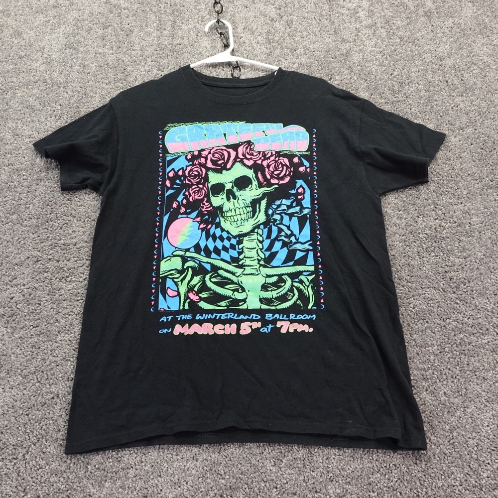 Liquid Blue Grateful Dead T Shirt Mens Medium Black Winterland Ballroom Graphic